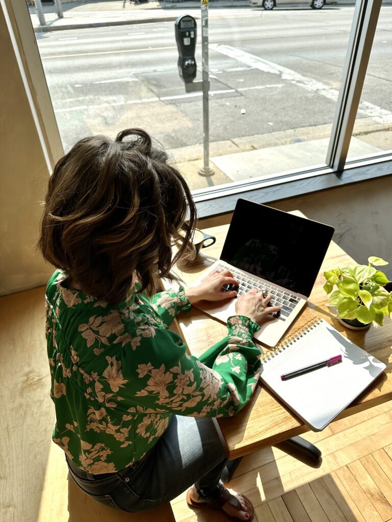 Woman working at computer